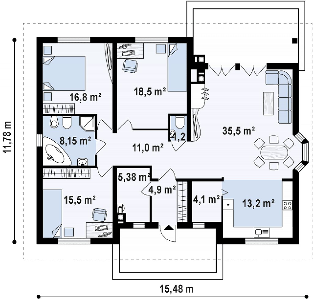 Первый этаж 134,1 м2