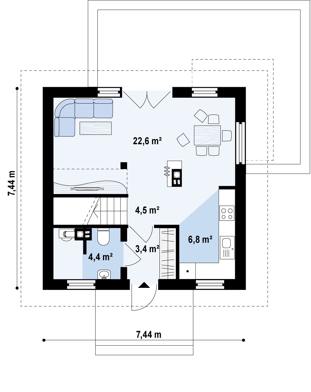 Первый этаж 41,5 м2