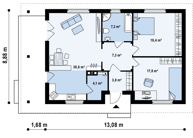 Первый этаж 94,6 м2