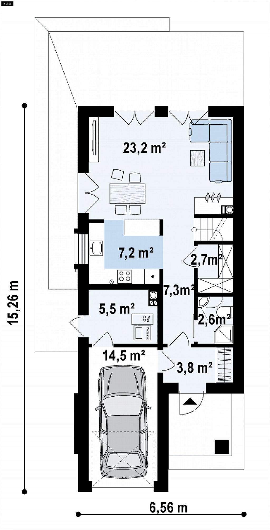 Первый этаж 65,9 м²