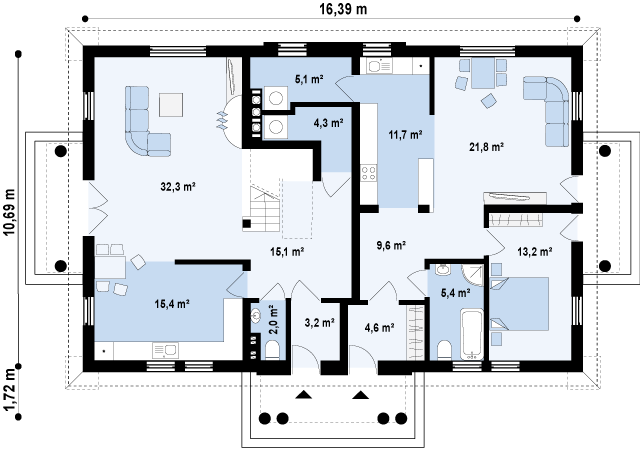 Первый этаж 143,7 м2