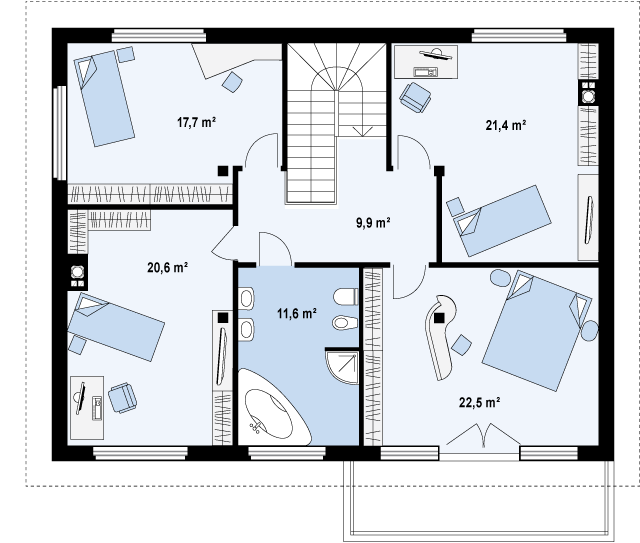 Второй этаж 103,7  м2