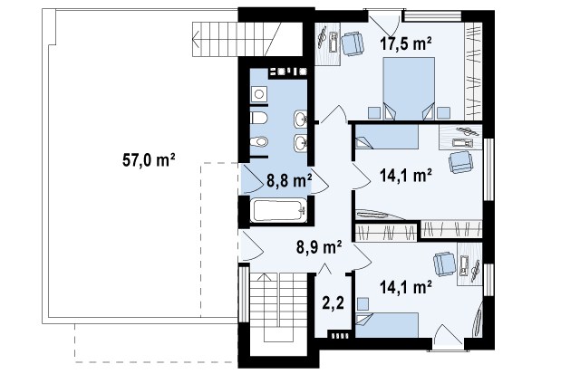 Второй этаж 65,6 м2