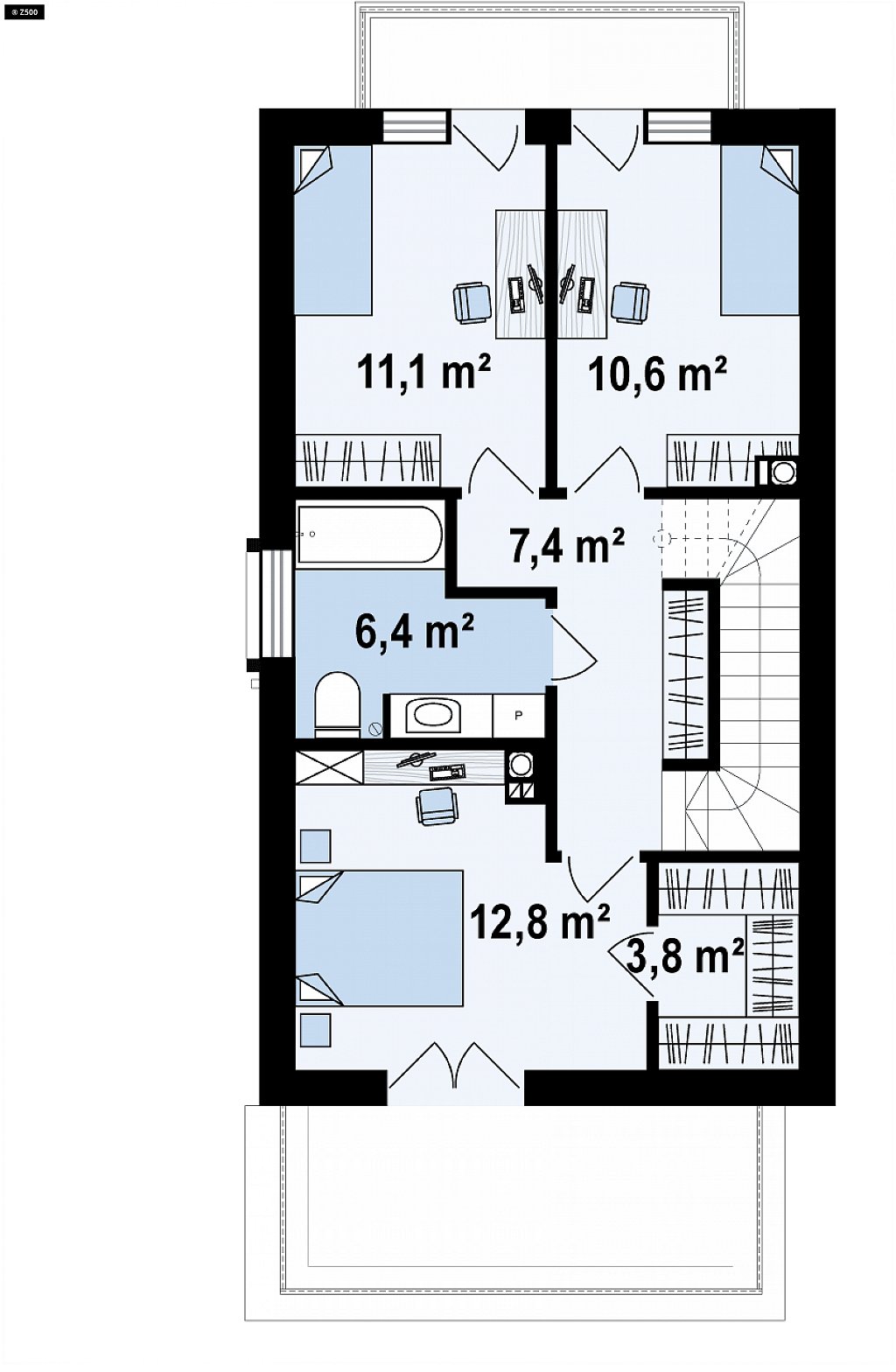Второй этаж 51,1 м²